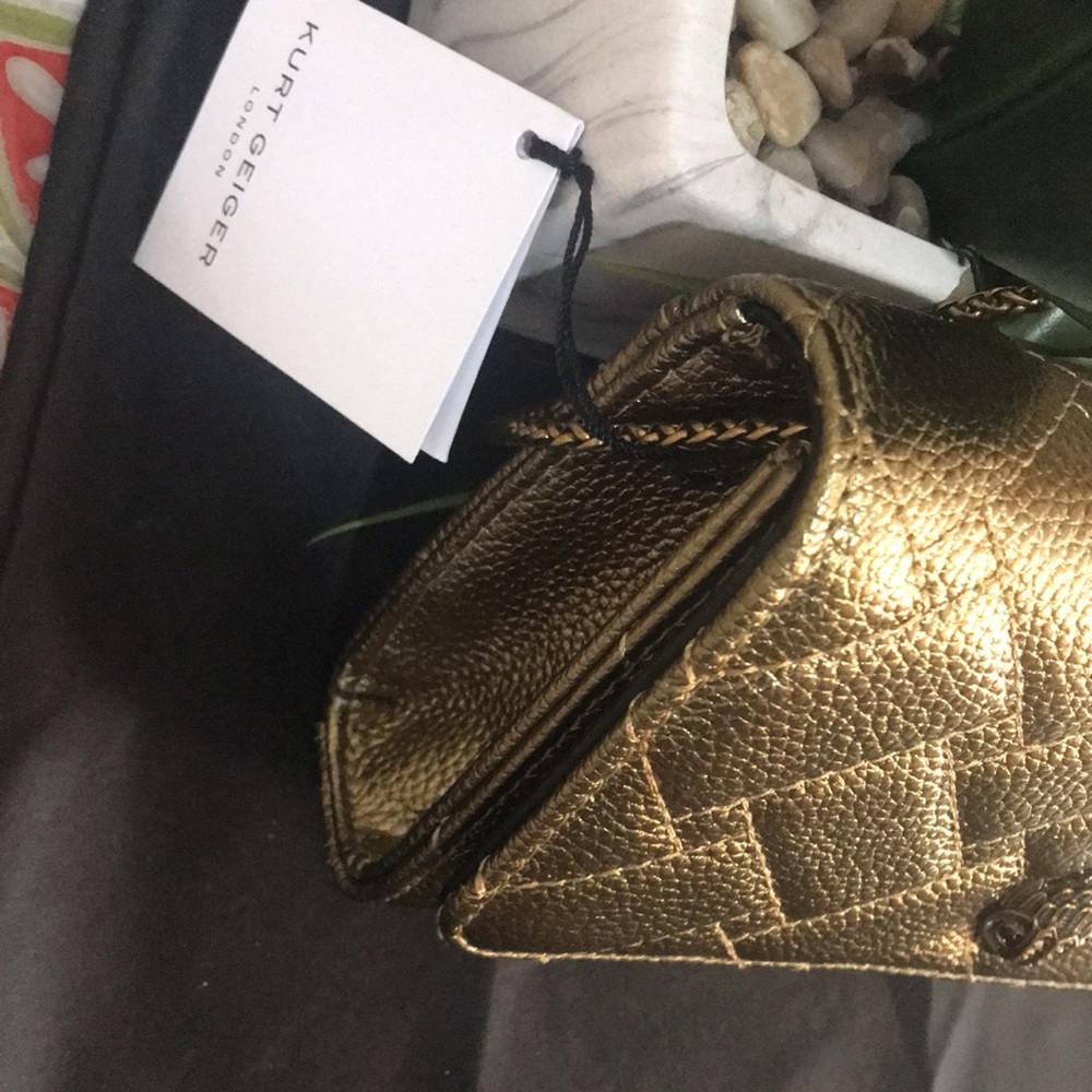 Kurt Geiger London Extra Mini Kensington Metallic Bronze Hardware Crossb… - Picture 6 of 16